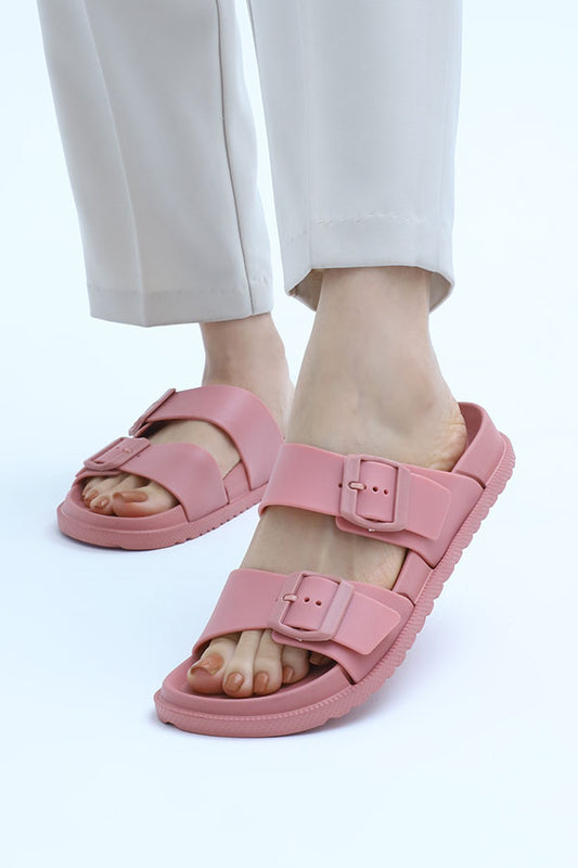Flip & Go women Double Strap Slider (Tea Pink) WWS000332