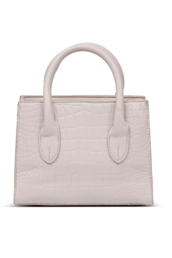 Ladies Structure Hand Bag in Cream WBB000210