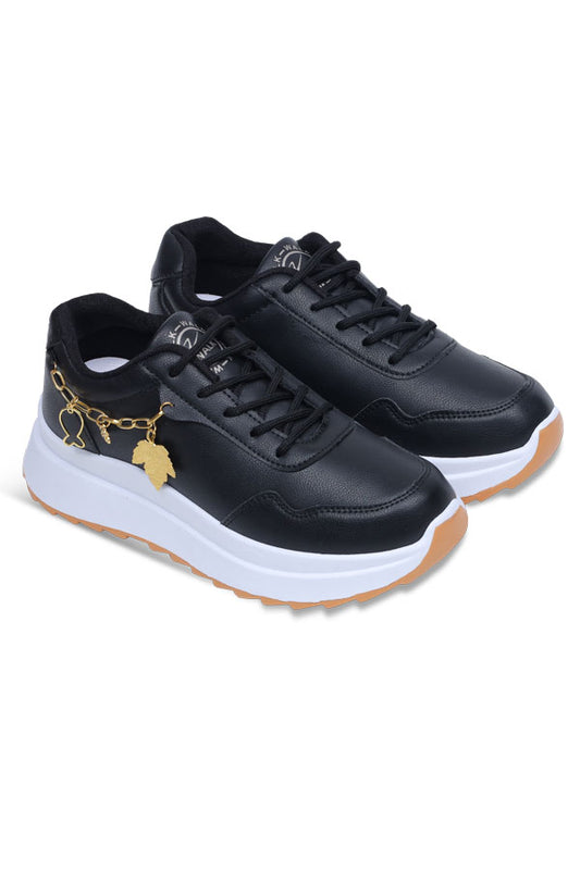 Women Lace up (Black) WLU000201