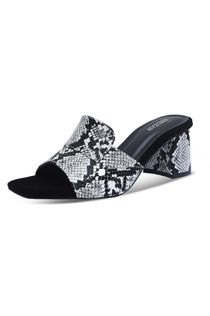Python Print Slide Heel Women Block Heels Pakistan – Miruzah
