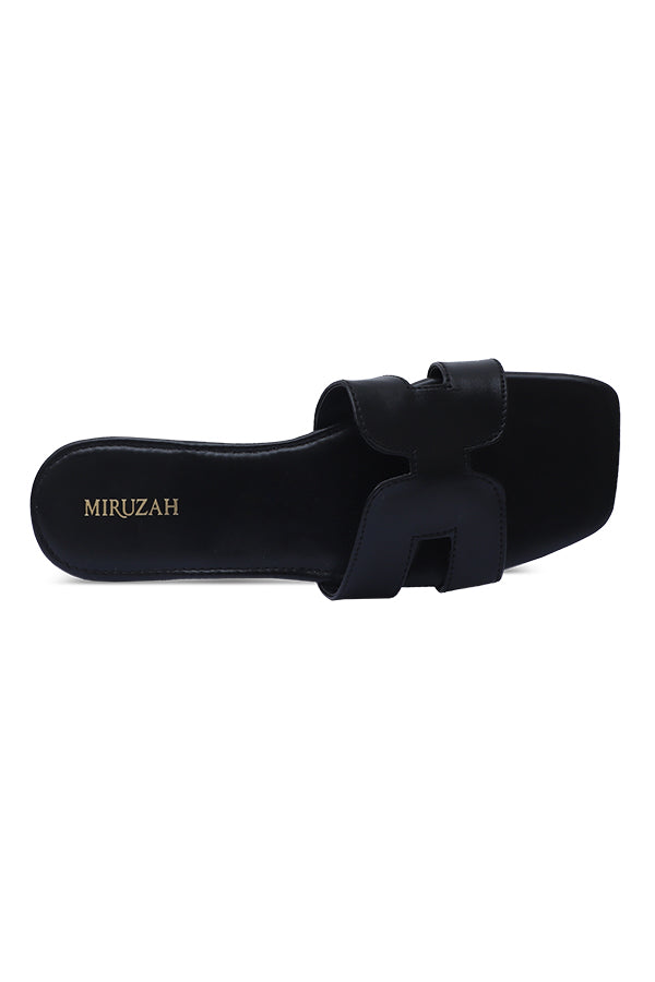 Midnight Luxe Black Flats All Sizes 36-41 Pakistan