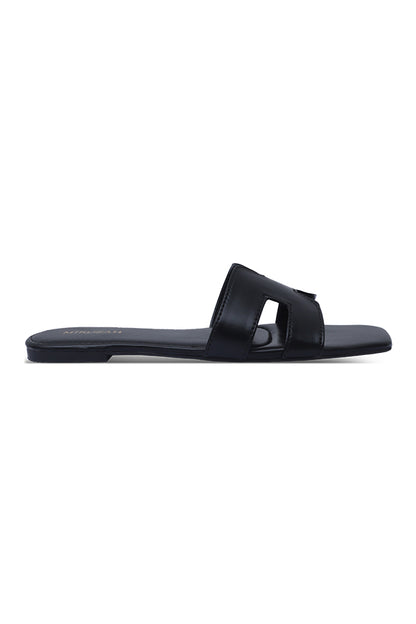 Midnight Luxe Black Flats All Sizes 36-41 Pakistan