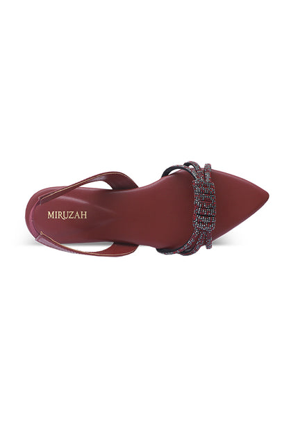 Maroon Sandal WSA000107