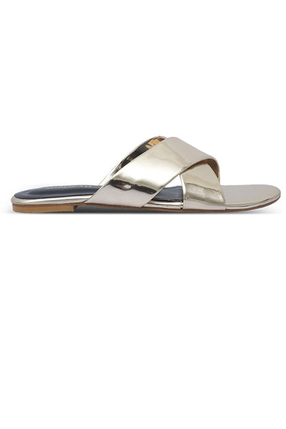 Glossy Gold Flat Slides All Sizes Pakistan – Miruzah