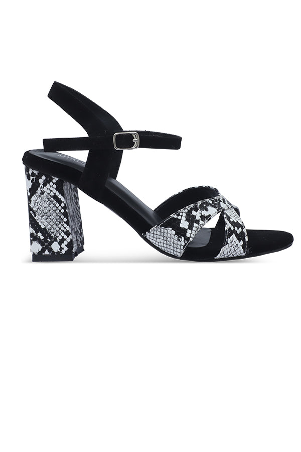 Python Print Block Heel Sandal | Women Shoes Pakistan – Miruzah