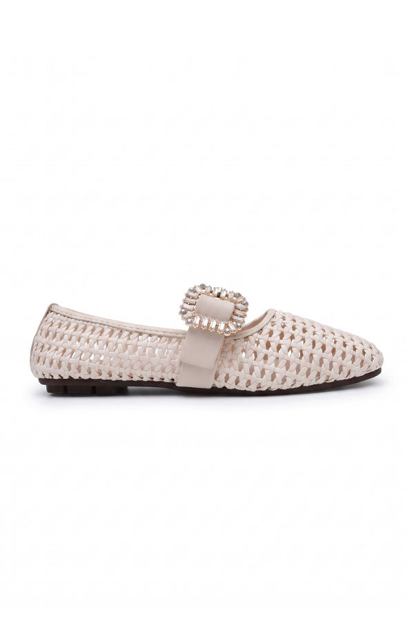 Ivory Gem Woven Loafers  WBA000828