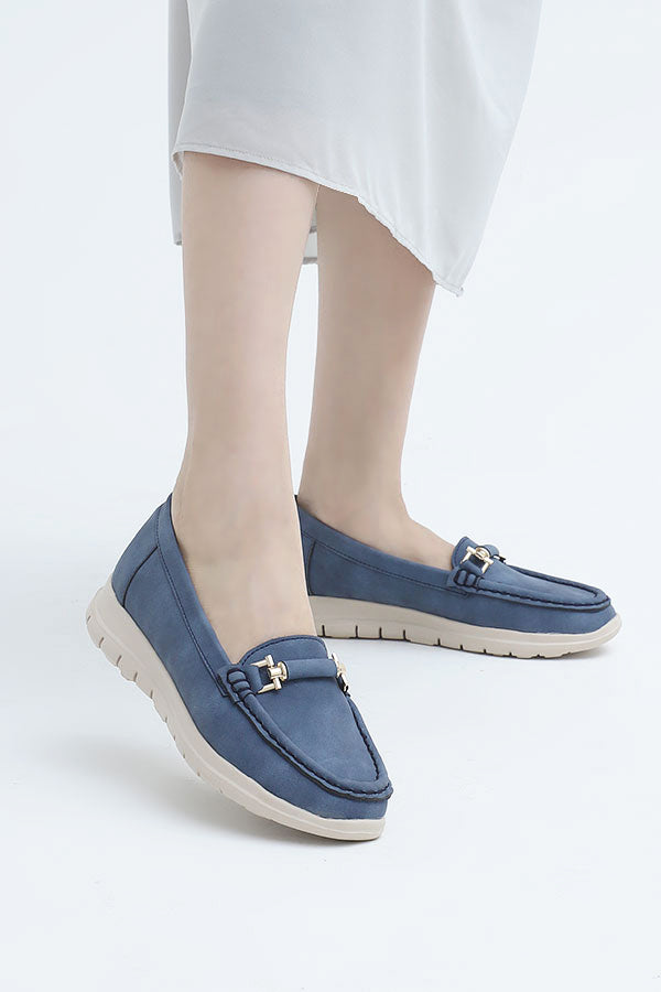 Women Comfortable Moccasin Blue WMC001704