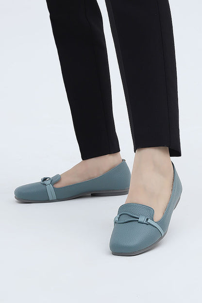 Women Moccasin Sky Blue Side View Ladies Shoes Pakistan