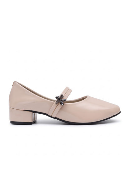 Blush Nude Crystal Block Heels WBA000905