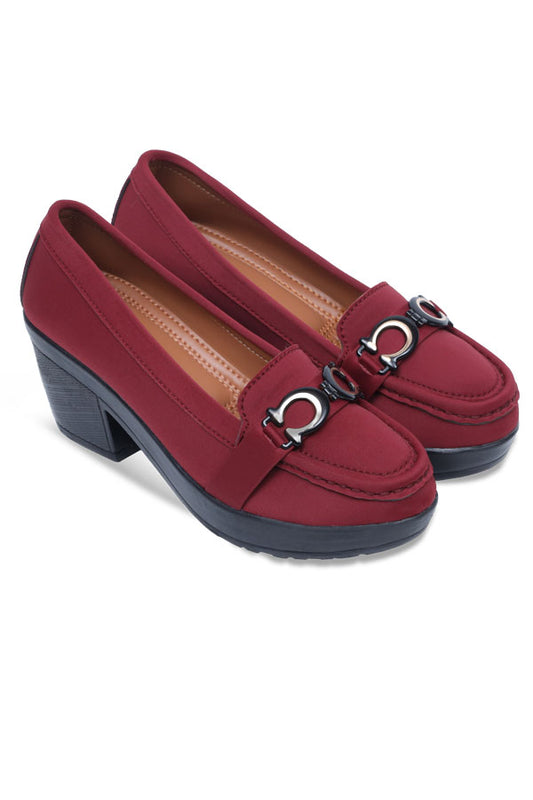 Women Moccasin Maroon Side View Ladies Shoes Pakistan