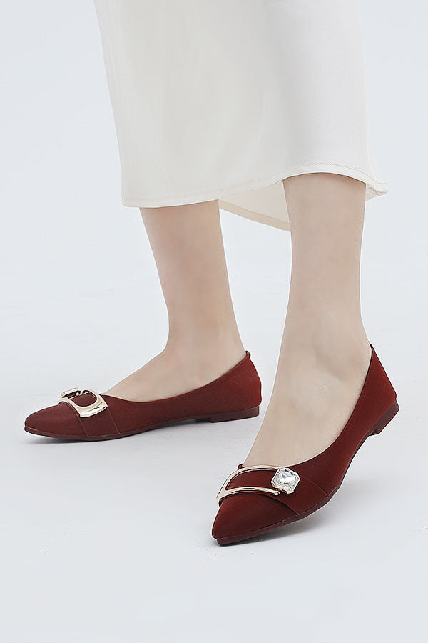 Women Ballerina Maroon WBA000307