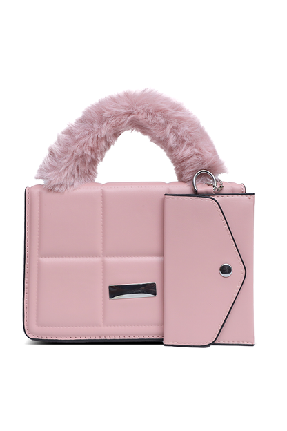 Trendy and Casual hand bag Pink WBB000432