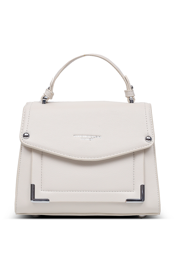 Hand Bag in Boxy Style in Off White WBB000328