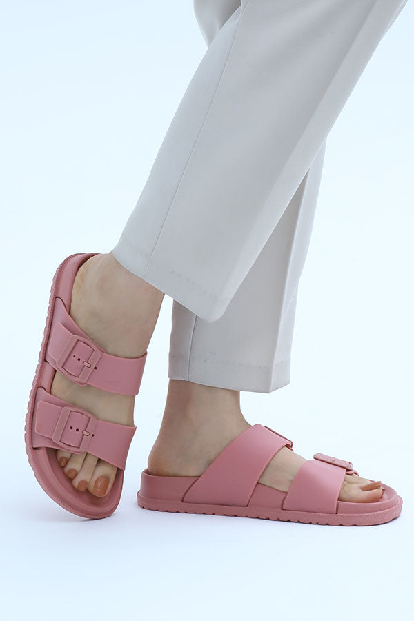 Flip & Go women Double Strap Slider (Tea Pink) WWS000332