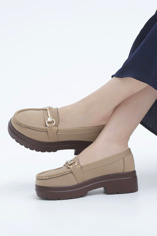Women Moccasin Camel Side View Ladies Shoes Pakistan