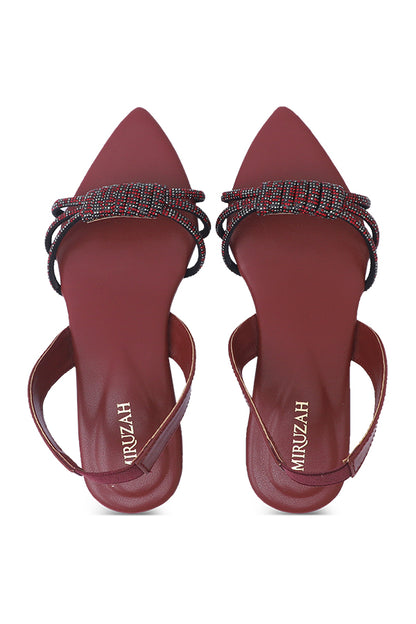 Maroon Sandal WSA000107