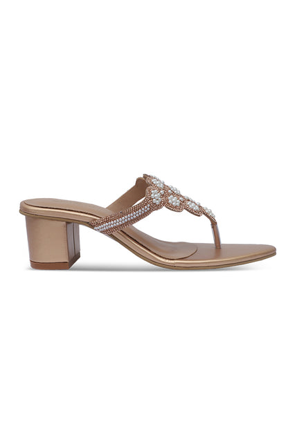 Golden Fancy Chappal (WSL001811)