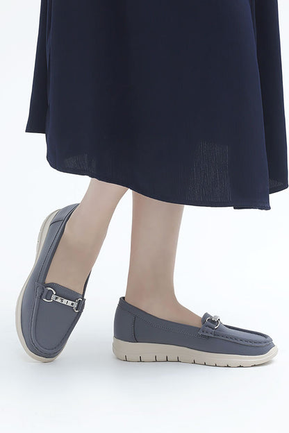 Women Extreme Comfortable Moccasin Grey WMC000406