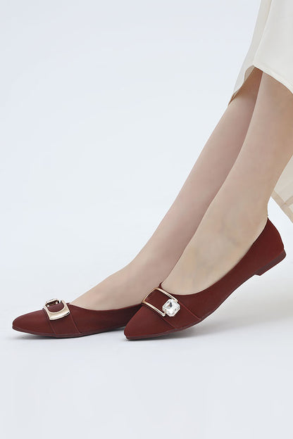 Women Ballerina Maroon WBA000307
