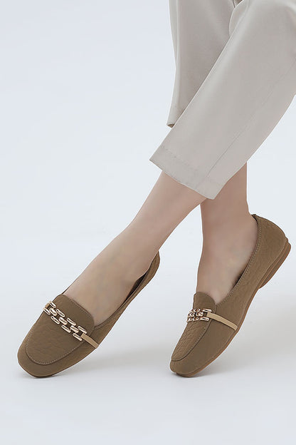 Women Moccasin Beige WMC001105