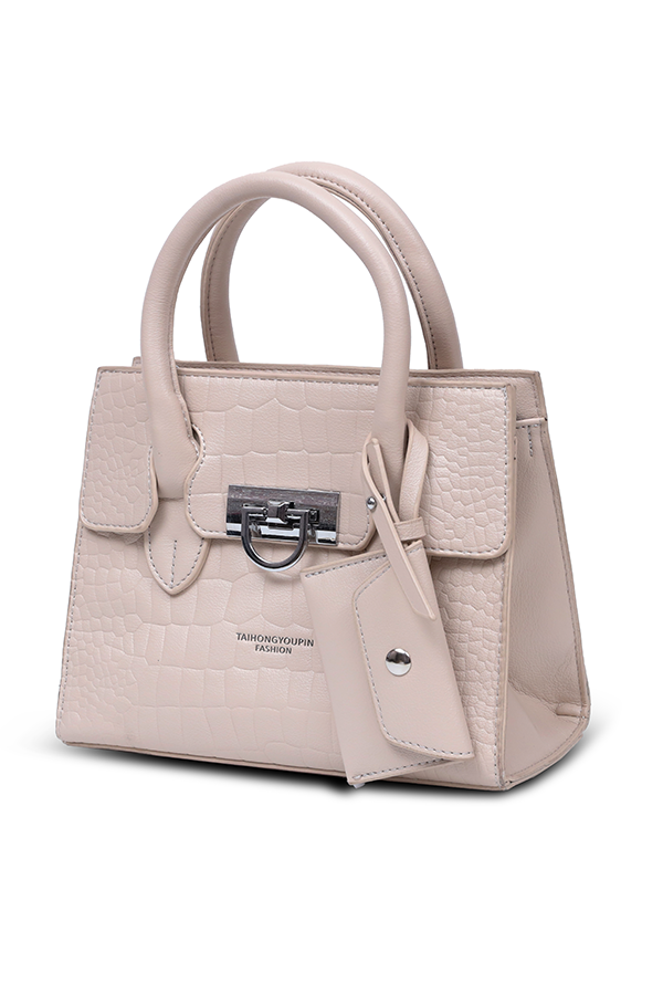 Ladies Structure Hand Bag in Cream WBB000210