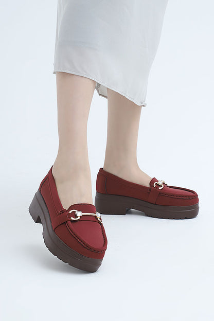 Women Moccasin Maroon WMC000107