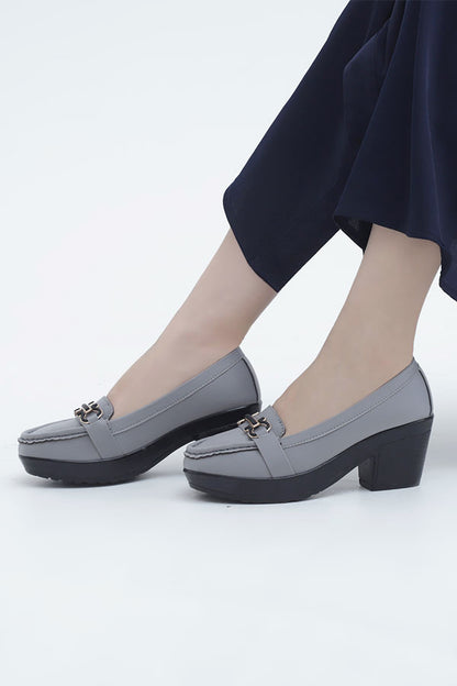 Women Grey Moccasin All Sizes 36-42 Pakistan