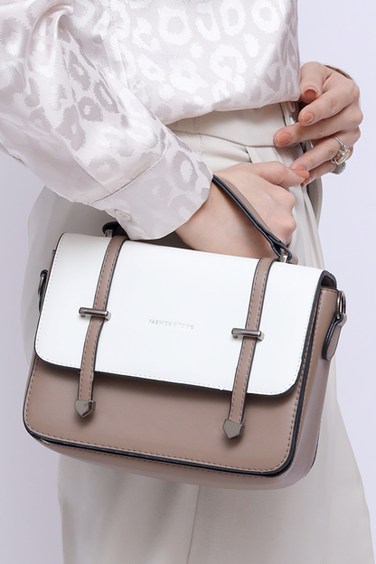 Elegent Casual Handbag in white  WBB000734