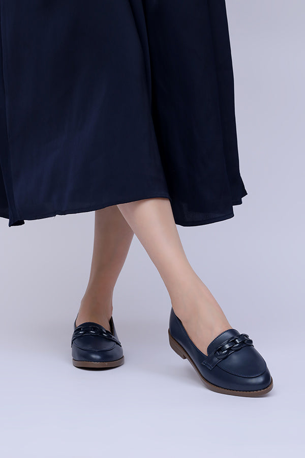 Women Moccasin Navy Blue WMC001309