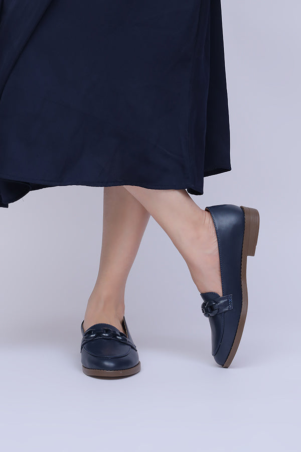 Women Moccasin Navy Blue WMC001309