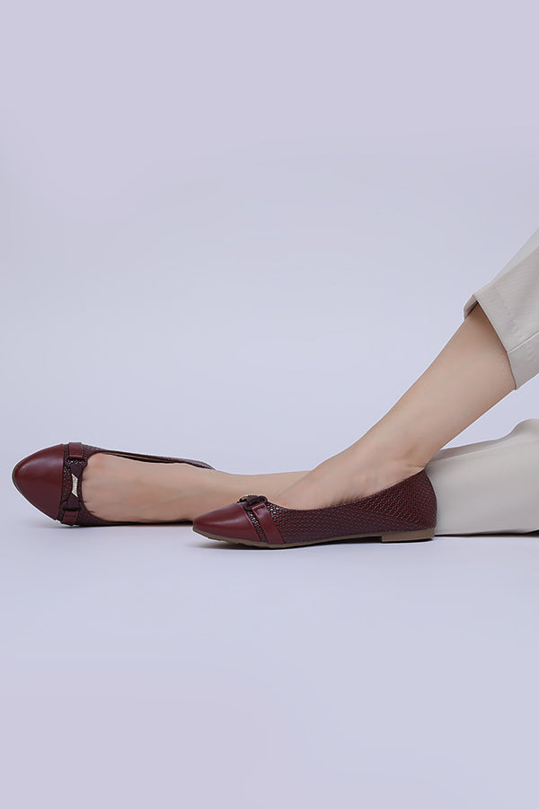 Women Ballerina Maroon WBA000607