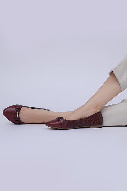 Women Ballerina Maroon WBA000607
