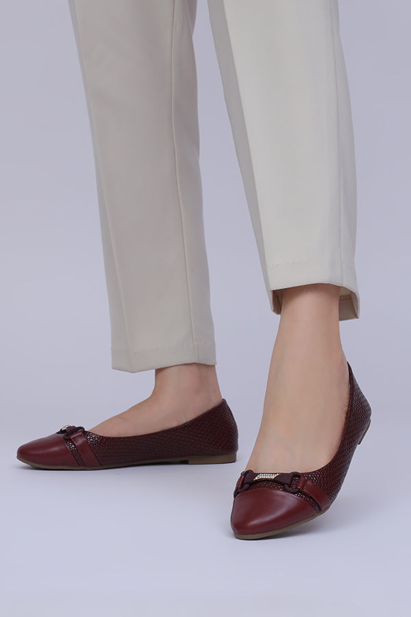 Women Ballerina Maroon WBA000607