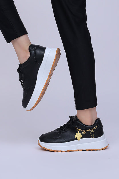 Women Lace up (Black) WLU000201