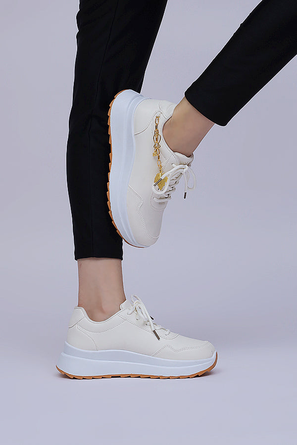Women Lace up (White) WLU000234