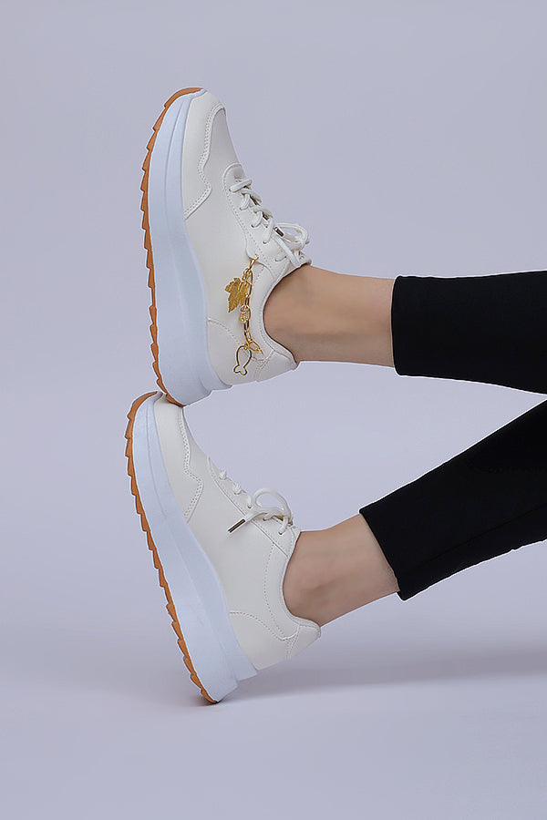 Women Lace up (White) WLU000234