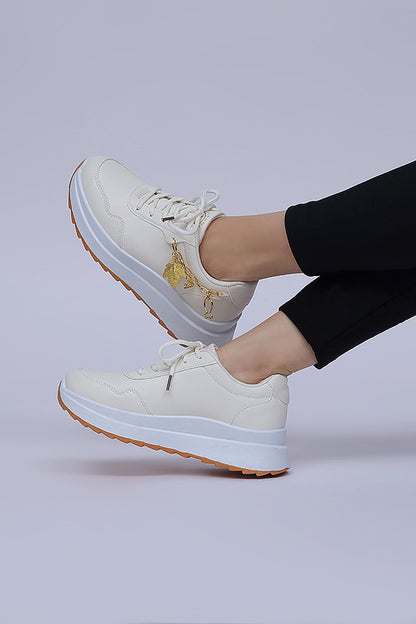 Women Lace up (White) WLU000234