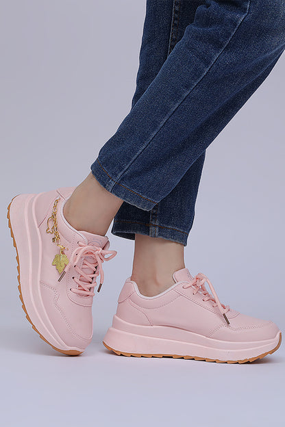 Women Lace up (Pink) WLU000213
