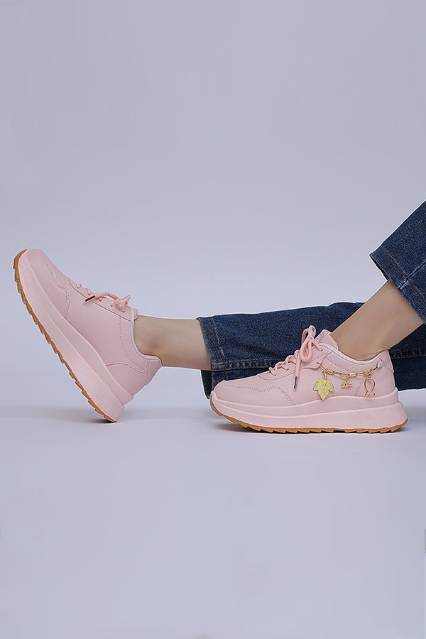 Women Lace up (Pink) WLU000213