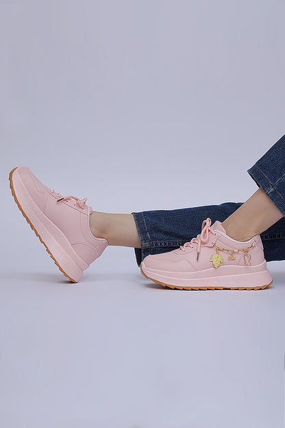 Women Lace up (Pink) WLU000213