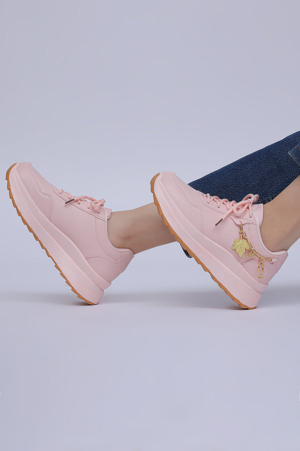 Women Lace up (Pink) WLU000213