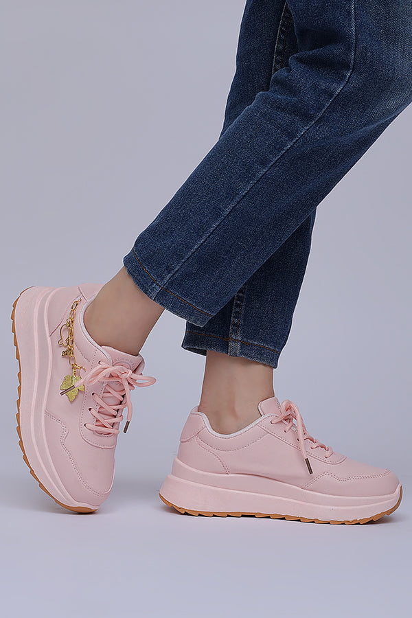 Women Lace up (Pink) WLU000213