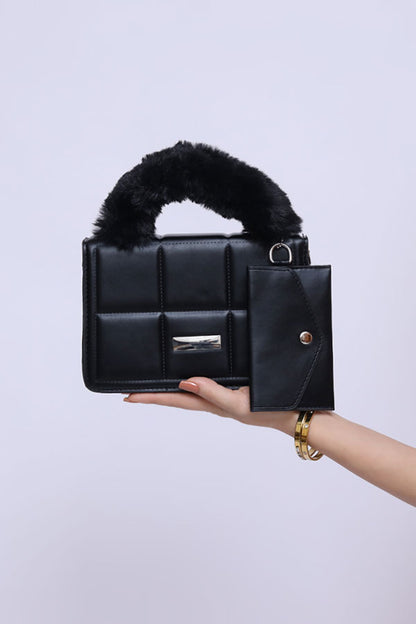Trendy and Casual hand bag Black WBB000401