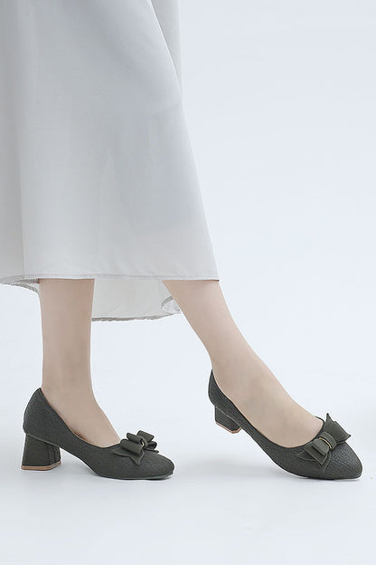 Green Court Shoe Front View Women Office Shoes Pakistan – Miruzah
