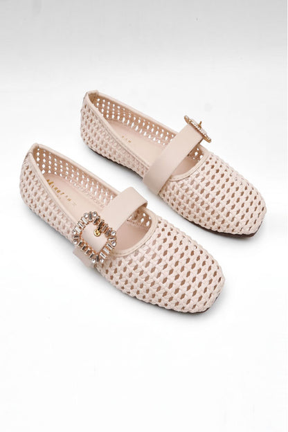 Ivory Gem Woven Loafers  WBA000828
