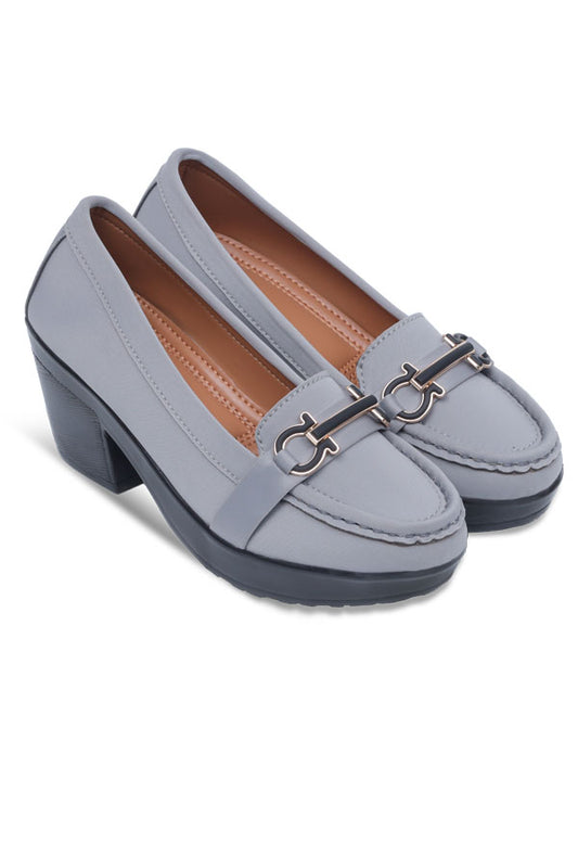 Women Grey Moccasin Casual Shoes Pakistan – Miruzah