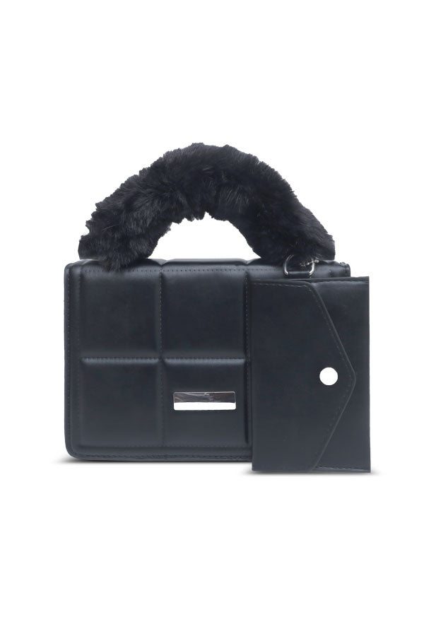 Trendy and Casual hand bag Black WBB000401