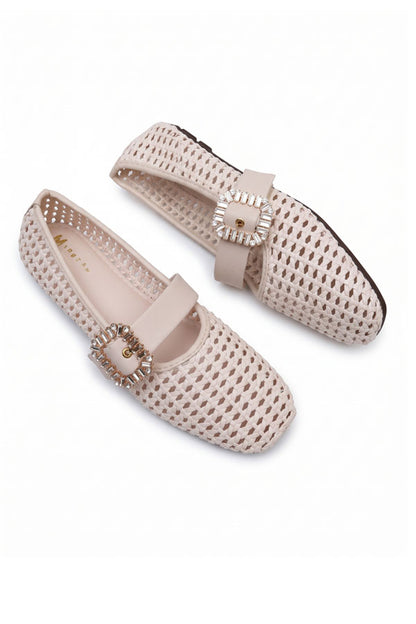 Ivory Gem Woven Loafers  WBA000828