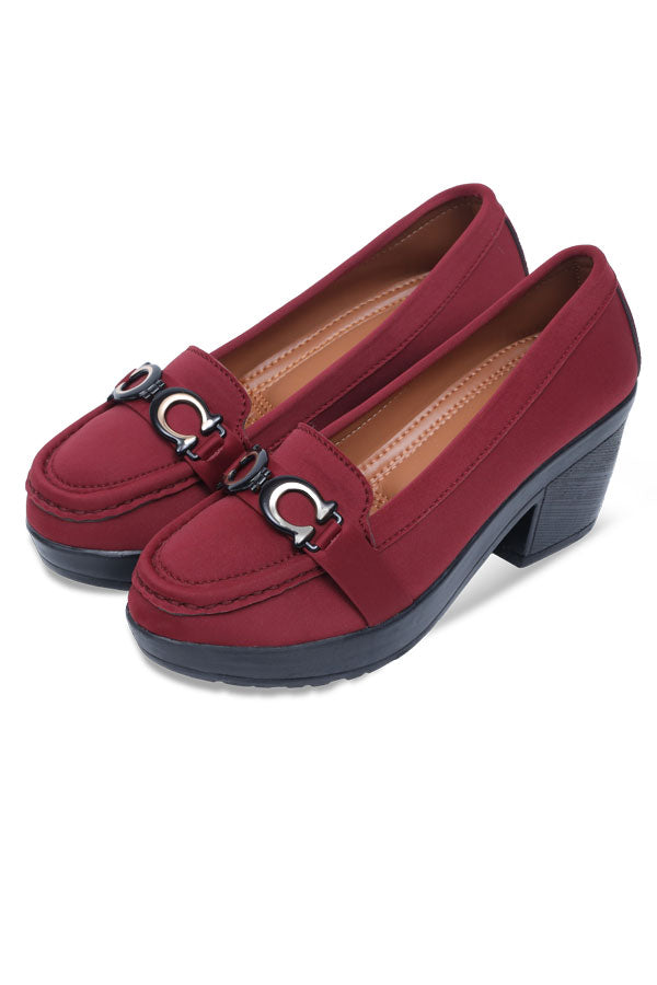 Women Maroon Moccasin All Sizes 36-42 Pakistan