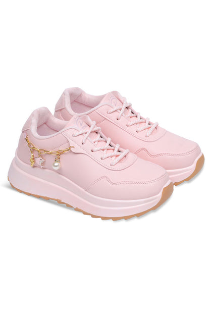 Women Chunky sole Lace up (Pink) WLU000113